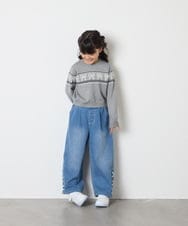 KJFAD03039 a.v.v KIDS(アー・ヴェ・ヴェ) [120-160]ノルディックニット グレー