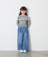 KJFAD03039 a.v.v KIDS(アー・ヴェ・ヴェ) [120-160]ノルディックニット グレー