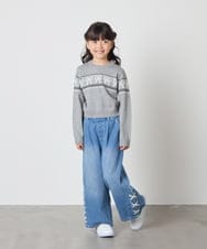 KJFAD03039 a.v.v KIDS(アー・ヴェ・ヴェ) [120-160]ノルディックニット グレー