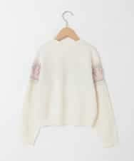 KJFAD03039 a.v.v KIDS(アー・ヴェ・ヴェ) [120-160]【おうちで洗える】ふわもちノルディックニット アイボリー