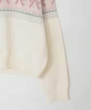 KJFAD03039 a.v.v KIDS(アー・ヴェ・ヴェ) [120-160]【おうちで洗える】ふわもちノルディックニット アイボリー