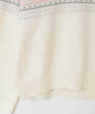 KJFAD03039 a.v.v KIDS(アー・ヴェ・ヴェ) [120-160]【おうちで洗える】ふわもちノルディックニット アイボリー