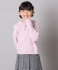 KJFAD04039 a.v.v KIDS(アー・ヴェ・ヴェ) [120-160]ニットパーカー ピンク