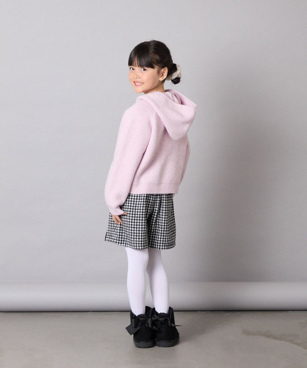 KJFAD04039 a.v.v KIDS(アー・ヴェ・ヴェ) [120-160]ニットパーカー ピンク