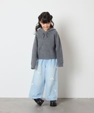 KJFAD04039 a.v.v KIDS(アー・ヴェ・ヴェ) [120-160]ニットパーカー ピンク