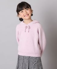 KJFAD04039 a.v.v KIDS(アー・ヴェ・ヴェ) [120-160]ニットパーカー ピンク