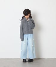 KJFAD04039 a.v.v KIDS(アー・ヴェ・ヴェ) [120-160]ニットパーカー ピンク