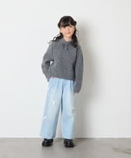 KJFAD04039 a.v.v KIDS(アー・ヴェ・ヴェ) [120-160]ニットパーカー ピンク