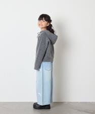 KJFAD04039 a.v.v KIDS(アー・ヴェ・ヴェ) [120-160]ニットパーカー ピンク