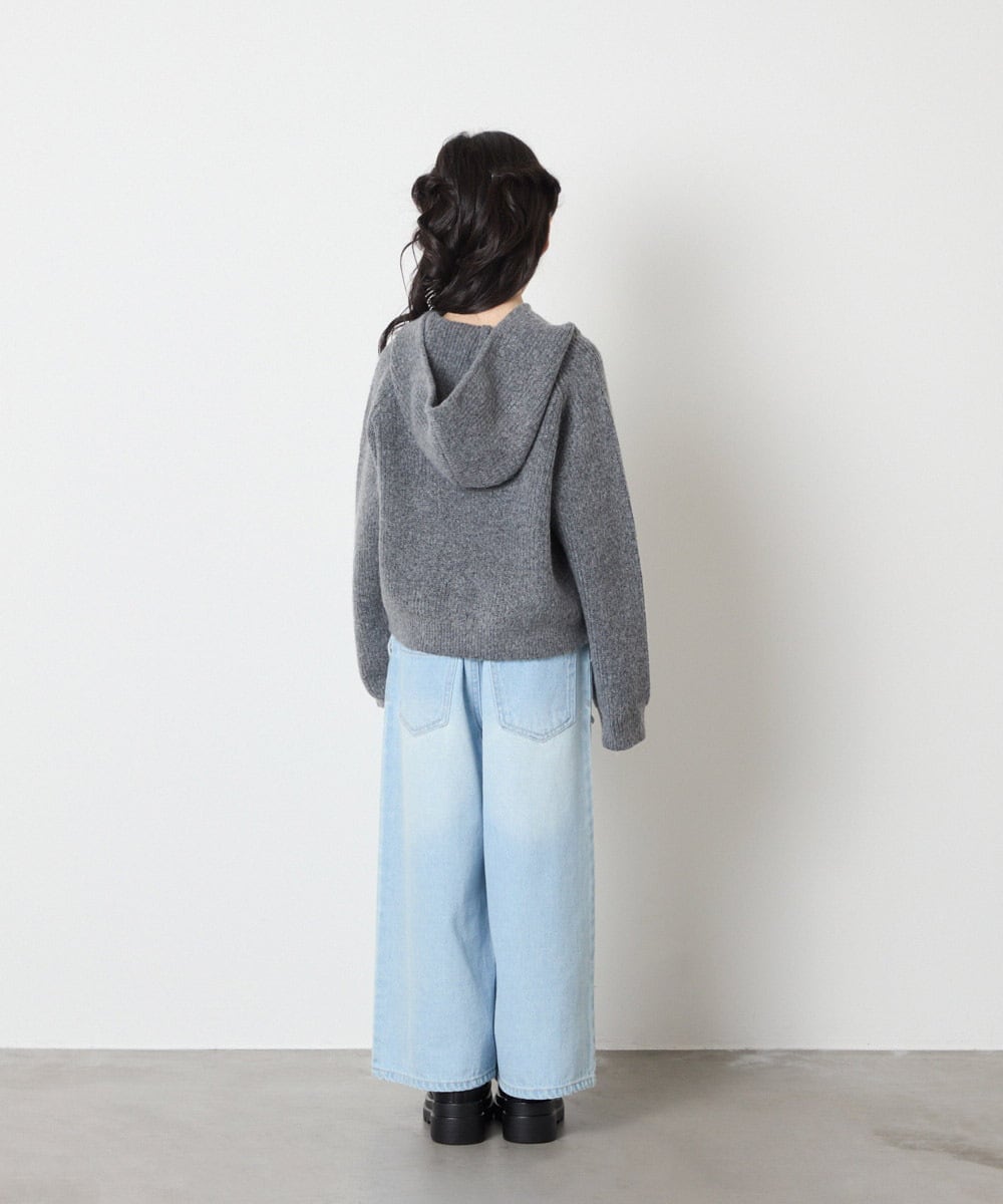 KJFAD04039 a.v.v KIDS(アー・ヴェ・ヴェ) [120-160]ニットパーカー ピンク