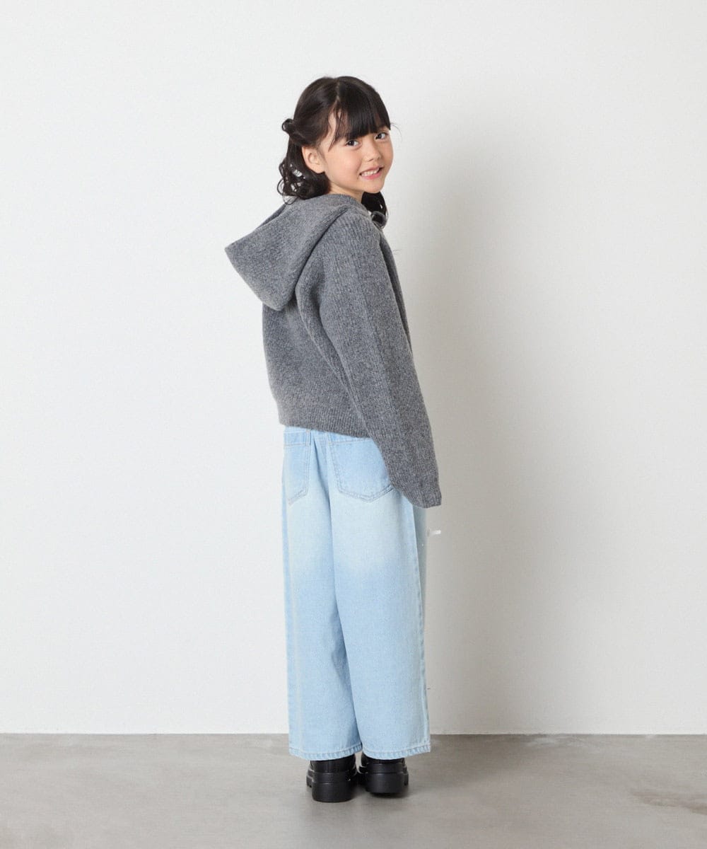 KJFAD04039 a.v.v KIDS(アー・ヴェ・ヴェ) [120-160]ニットパーカー ピンク