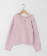 KJFAD04039 a.v.v KIDS(アー・ヴェ・ヴェ) [120-160]【おうちで洗える】とろふわニットパーカー ピンク