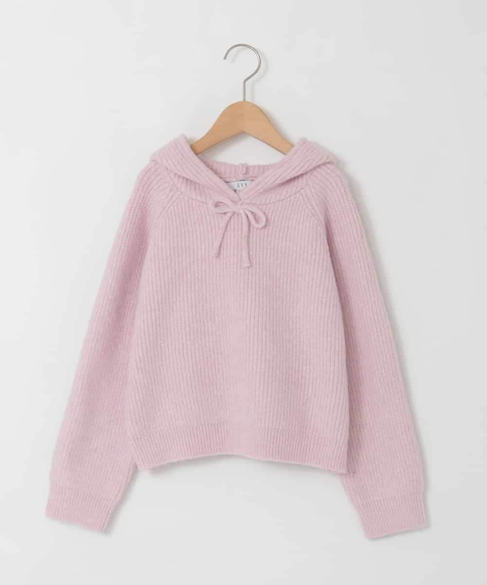 KJFAD04039 a.v.v KIDS(アー・ヴェ・ヴェ) [120-160]【おうちで洗える】とろふわニットパーカー ピンク