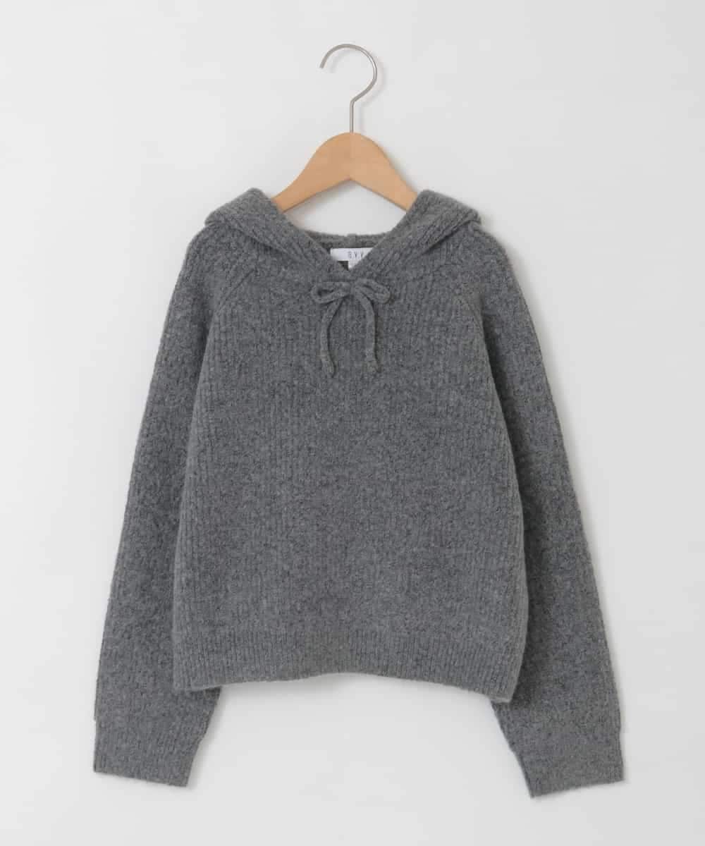 KJFAD04039 a.v.v KIDS(アー・ヴェ・ヴェ) [120-160]【おうちで洗える】とろふわニットパーカー ダークグレー