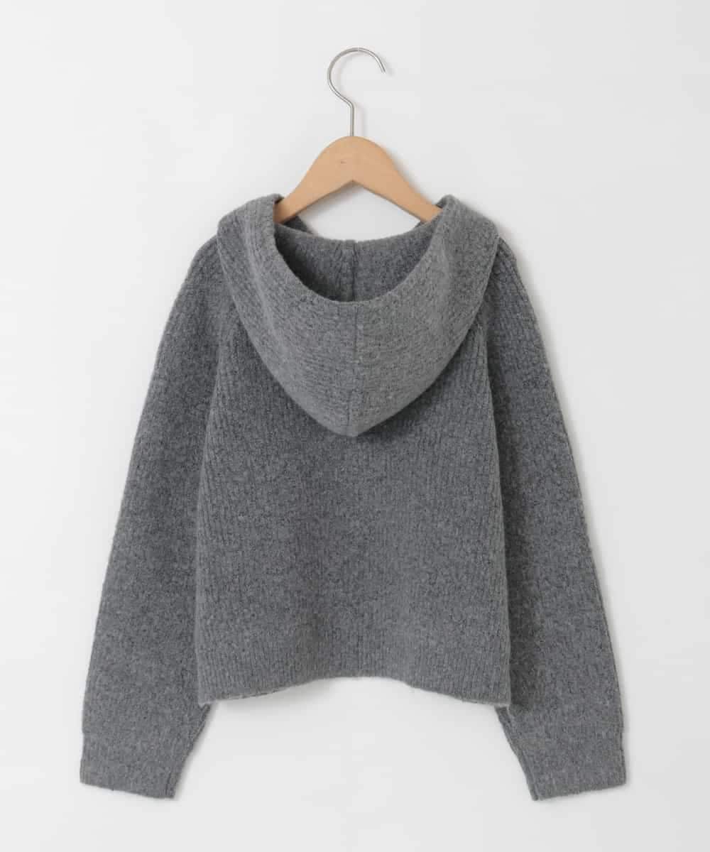 KJFAD04039 a.v.v KIDS(アー・ヴェ・ヴェ) [120-160]【おうちで洗える】とろふわニットパーカー ダークグレー