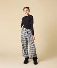 KJFAD41029 a.v.v KIDS(アー・ヴェ・ヴェ) [130-160]配色プチハイリブニット アイボリー