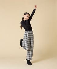 KJFAD41029 a.v.v KIDS(アー・ヴェ・ヴェ) [130-160]配色プチハイリブニット アイボリー