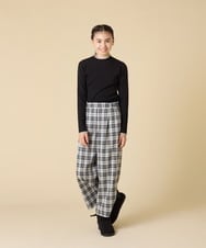 KJFAD41029 a.v.v KIDS(アー・ヴェ・ヴェ) [130-160]配色プチハイリブニット アイボリー