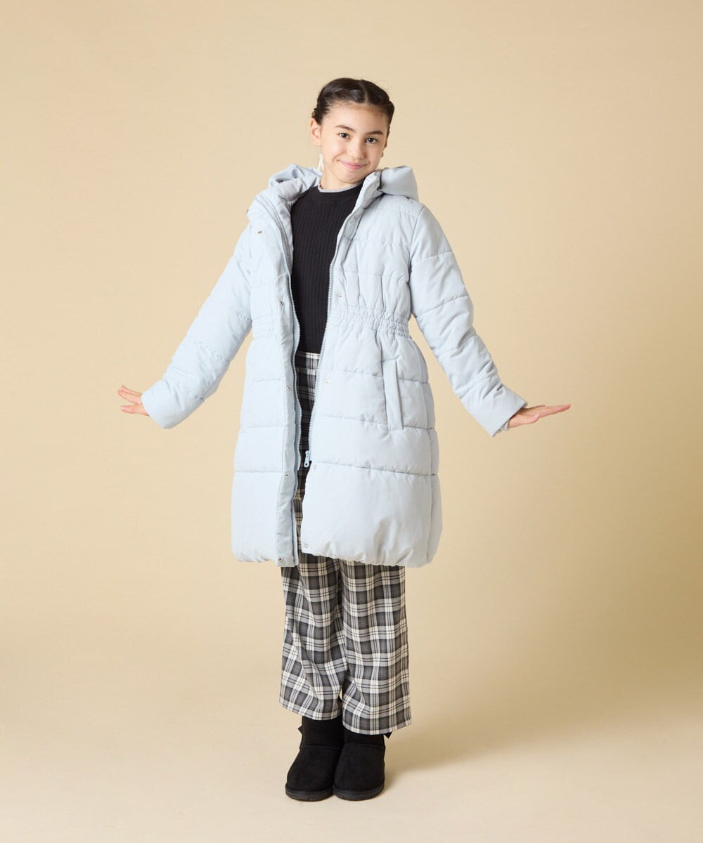 KJFAD41029 a.v.v KIDS(アー・ヴェ・ヴェ) [130-160]配色プチハイリブニット アイボリー