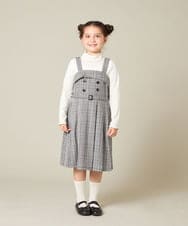 KJFAD41029 a.v.v KIDS(アー・ヴェ・ヴェ) [130-160]配色プチハイリブニット アイボリー