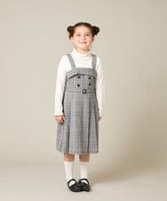 KJFAD41029 a.v.v KIDS(アー・ヴェ・ヴェ) [130-160]配色プチハイリブニット アイボリー