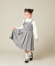 KJFAD41029 a.v.v KIDS(アー・ヴェ・ヴェ) [130-160]配色プチハイリブニット アイボリー