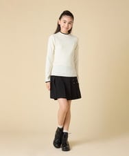 KJFAD41029 a.v.v KIDS(アー・ヴェ・ヴェ) [130-160]配色プチハイリブニット アイボリー