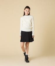 KJFAD41029 a.v.v KIDS(アー・ヴェ・ヴェ) [130-160]配色プチハイリブニット アイボリー