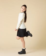 KJFAD41029 a.v.v KIDS(アー・ヴェ・ヴェ) [130-160]配色プチハイリブニット アイボリー