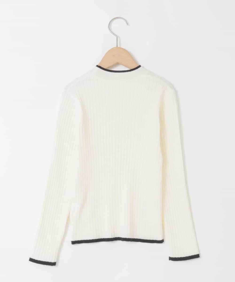 KJFAD41029 a.v.v KIDS(アー・ヴェ・ヴェ) [130-160]配色プチハイリブニット アイボリー