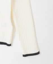 KJFAD41029 a.v.v KIDS(アー・ヴェ・ヴェ) [130-160]配色プチハイリブニット アイボリー