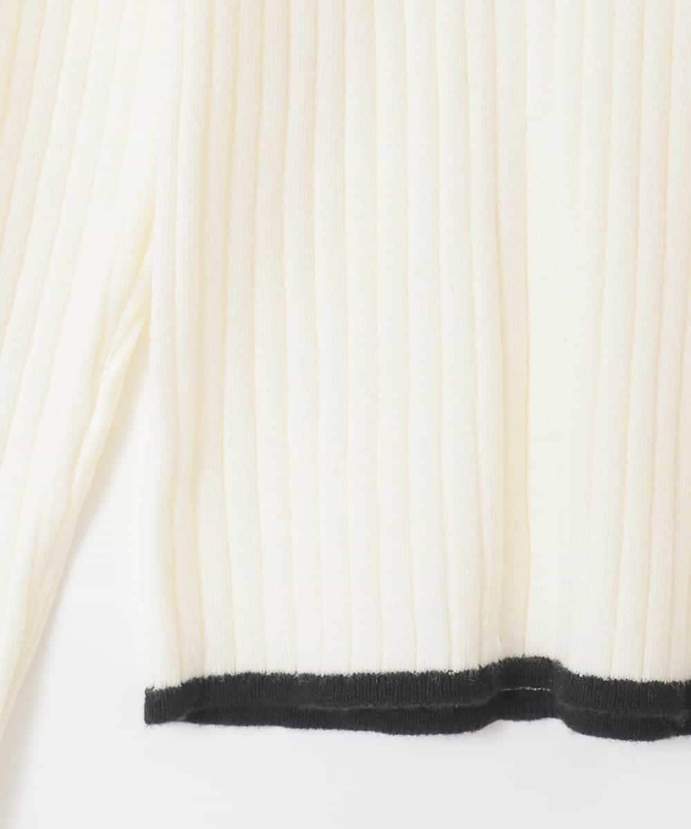 KJFAD41029 a.v.v KIDS(アー・ヴェ・ヴェ) [130-160]配色プチハイリブニット アイボリー