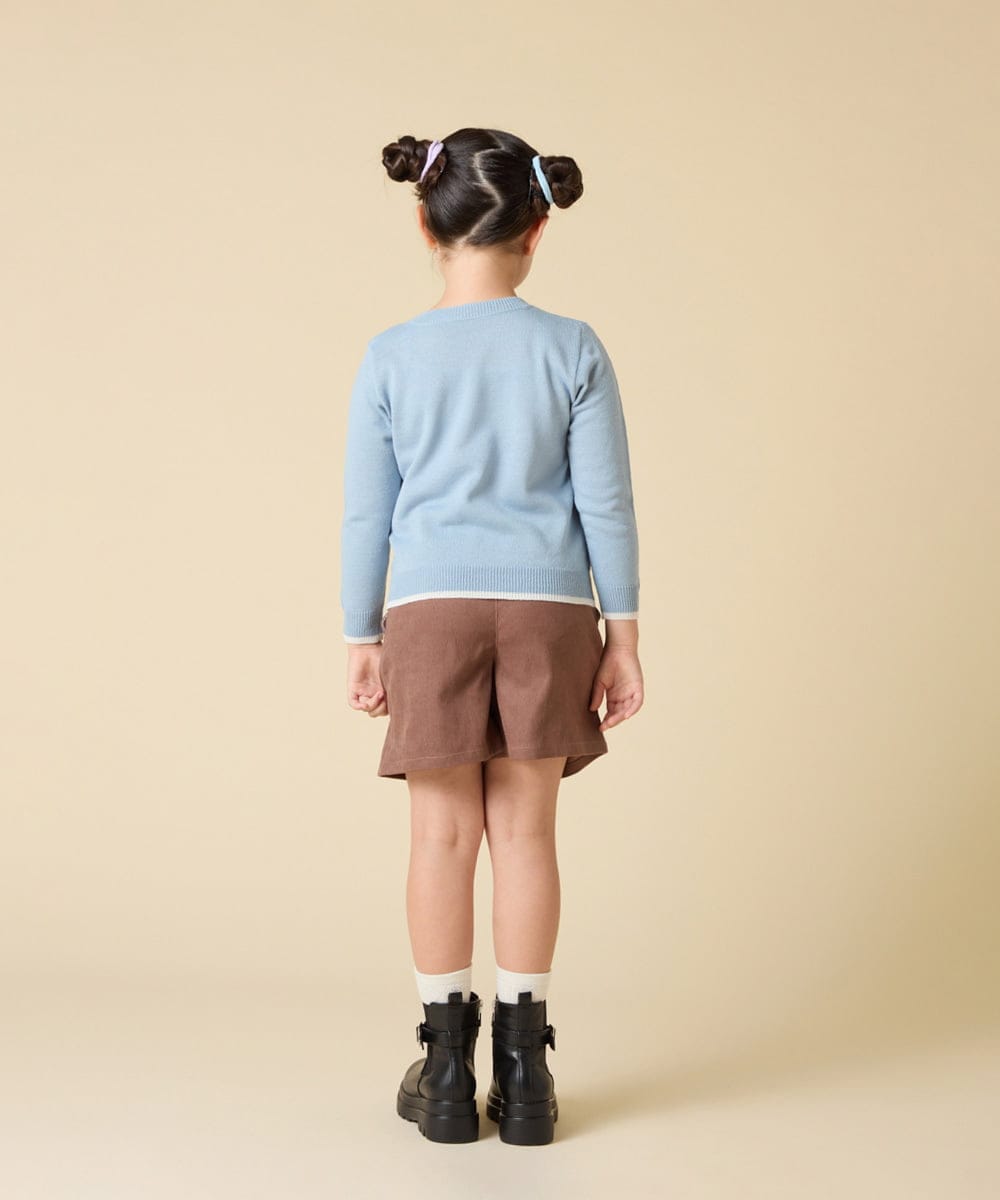 KJFAD80039 a.v.v KIDS(アー・ヴェ・ヴェ) [100-140]すみっコぐらしジャカードニット ライトブルー