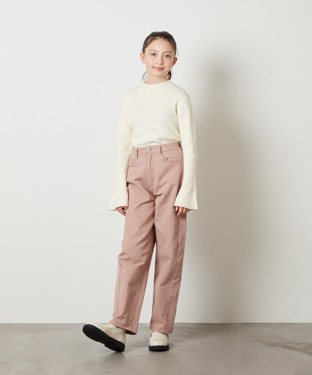 KJFAV72039 a.v.v KIDS(アー・ヴェ・ヴェ) [150-160]ベルスリーブニット ライトブルー