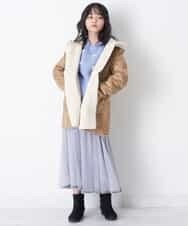 KJFCQ10039 a.v.v KIDS(アー・ヴェ・ヴェ) [140-150]フラワー刺繍ニット ライトブルー