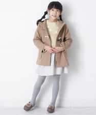 KJFCQ10039 a.v.v KIDS(アー・ヴェ・ヴェ) [140-150]フラワー刺繍ニット ライトブルー