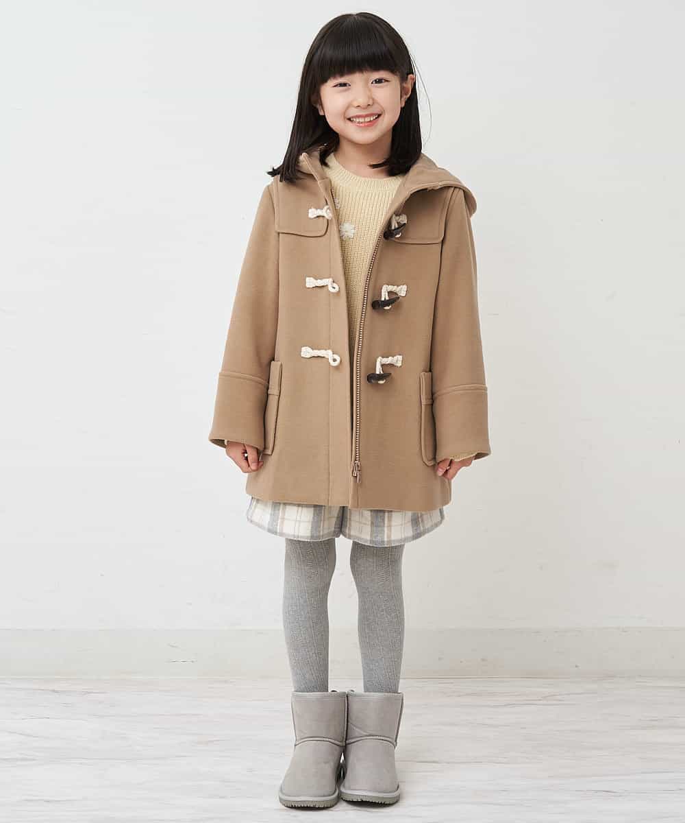 KJFCQ10039 a.v.v KIDS(アー・ヴェ・ヴェ) [140-150]フラワー刺繍ニット ライトブルー