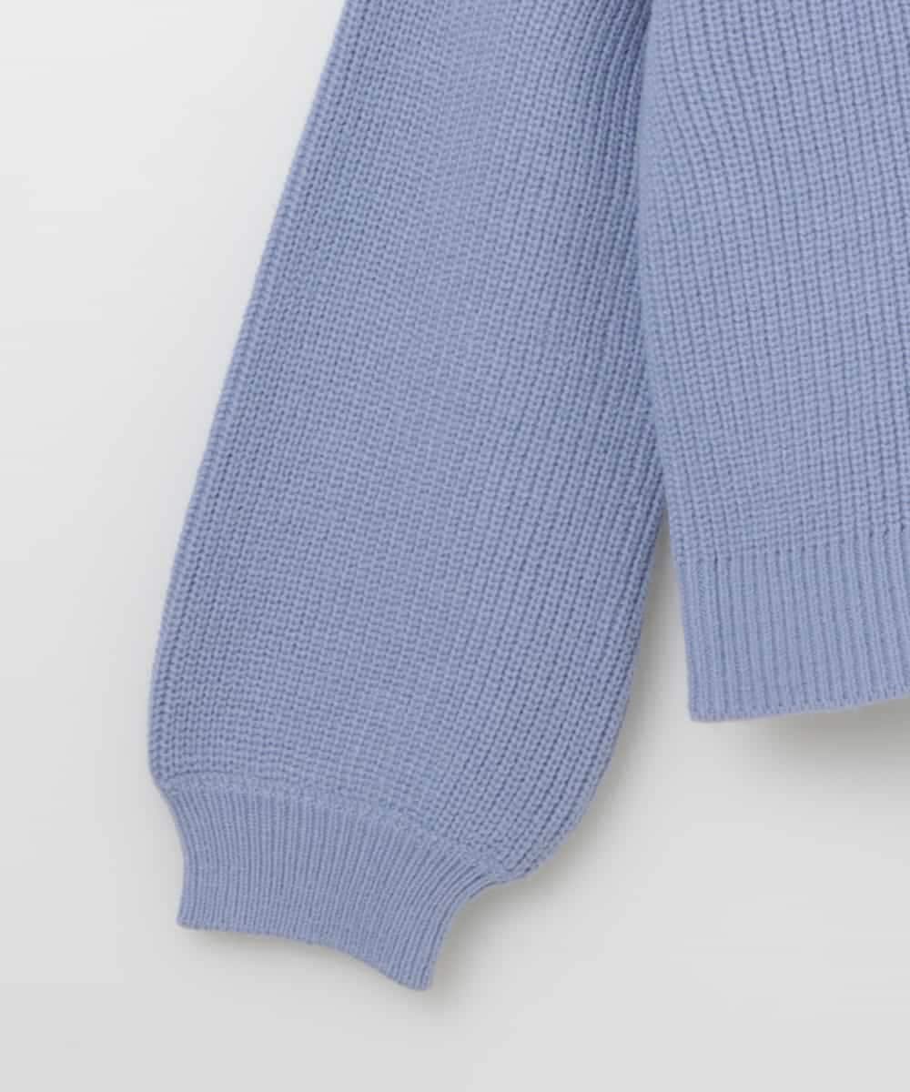 KJFCQ10039 a.v.v KIDS(アー・ヴェ・ヴェ) [140-150]フラワー刺繍ニット ライトブルー