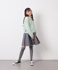 KJFED30044 a.v.v KIDS(アー・ヴェ・ヴェ) [120-160][セット]襟付きメッシュニットレイヤードトップス グリーン