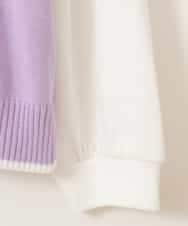 KJFER30044 a.v.v KIDS(アー・ヴェ・ヴェ) [160]【洗濯機で洗える】Vネックニットベスト&長袖Ｔシャツ2点セット ラベンダー