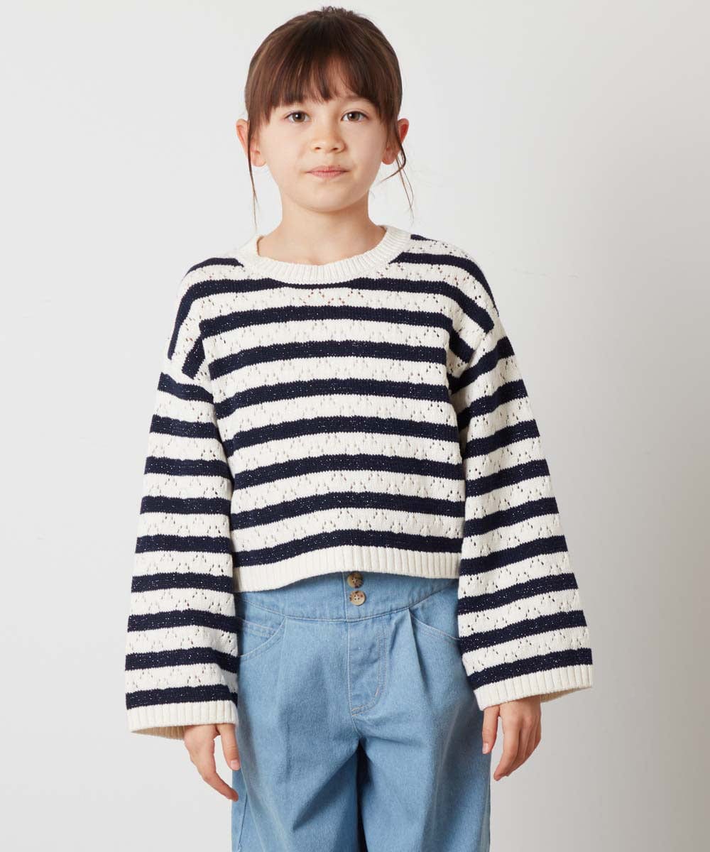 新品タグ付】MSGM KIDS ボーダーニットセーター 大人着用可能あらじん