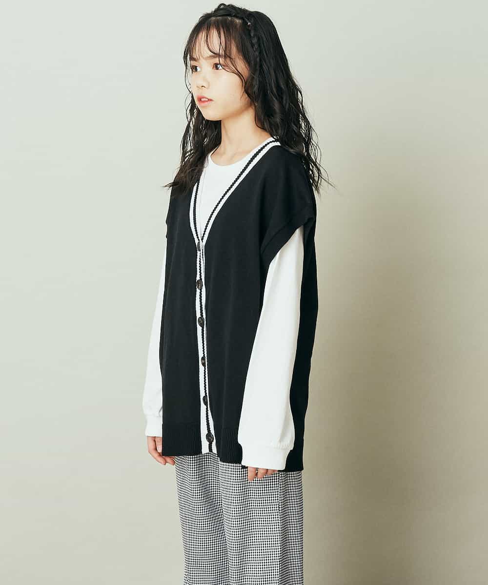 KJFFP41039 a.v.v KIDS(アー・ヴェ・ヴェ) [100-130]【2点セット】チルデンニットベストセット ライトブルー