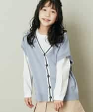 KJFFP41039 a.v.v KIDS(アー・ヴェ・ヴェ) [100-130]【2点セット】チルデンニットベストセット ライトブルー