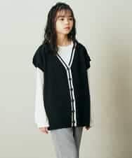 KJFFP41039 a.v.v KIDS(アー・ヴェ・ヴェ) [100-130]【2点セット】チルデンニットベストセット ブラック