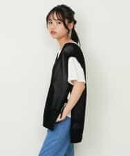 KJFFP42044 a.v.v KIDS(アー・ヴェ・ヴェ) [130-160]【2点セット】サイドリボンメッシュニットベストセット ベージュ