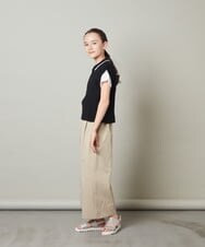 KJFFT41044 a.v.v KIDS(アー・ヴェ・ヴェ) [140-150]【2点セット】アイレット柄襟付きニットベストセット ブラック