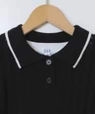 KJFFT41044 a.v.v KIDS(アー・ヴェ・ヴェ) [140-150]【2点セット】アイレット柄襟付きニットベストセット ブラック
