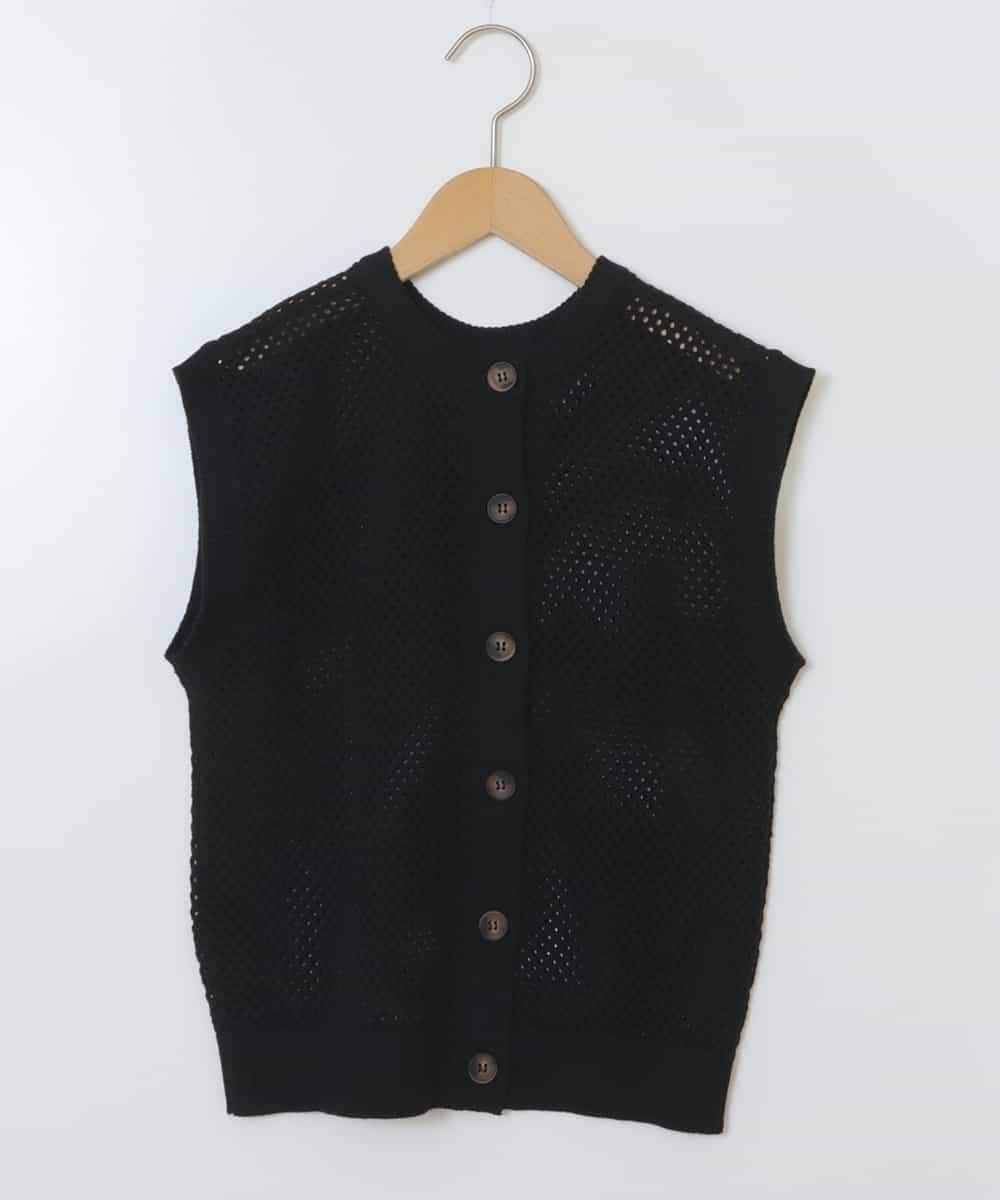 KJFFU40049 a.v.v KIDS(アー・ヴェ・ヴェ) [160]【2点セット/2WAY】バックボタンメッシュニットベストセット ブラック
