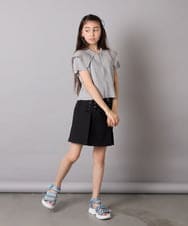 KJFGA02049 a.v.v KIDS(アー・ヴェ・ヴェ) [130-160]ビッグカラージップアップニット ホワイト