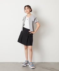KJFGA02049 a.v.v KIDS(アー・ヴェ・ヴェ) [130-160]ビッグカラージップアップニット ホワイト